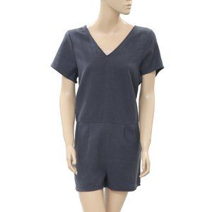 Victor B Lace Solid Gray Romper Dress Playsuit Vintage Summer M 2 NWD